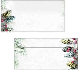 50 SIGEL Weihnachtsbriefumschläge Christmas Garland DIN lang ohne Fenster