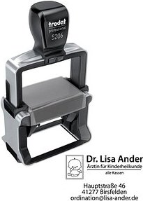 trodat Textstempel, individualisierbar 5206 selbstfärbend schwarz Logo möglich, 1 St. - Direkt online personalisieren