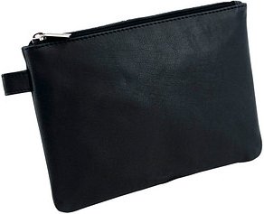 Alassio Reißverschlussbeutel schwarz Leder, 1 St.
