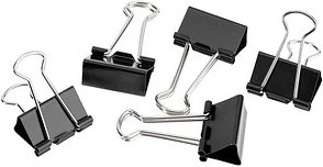 Gowi Foldbackklammern schwarz 2,5 cm, 12 St.