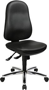 Topstar Bürostuhl Support® SY, 8559 D10 Kunstleder schwarz, Gestell chrom