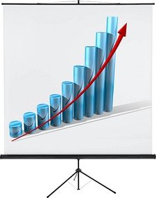 FRANKEN Stativleinwand X-tra!Line 1:1, 220 x 220 cm Projektionsfläche