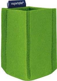magnetoplan Stiftehalter magnetoTray SMALL grün Filz 6,0 x 6,0 x 10,0 cm