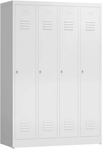 Thumbnail - ClassiX Spind signalweiß X-510147, 4 Schließfächer 118,0 x 50,0 x 180,0 cm