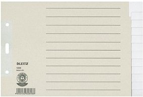AKTION: LEITZ Ordnerregister 1226 DIN A5 Vollformat blanko grau 12-teilig, 1 St. mit Prämie nach Registrierung