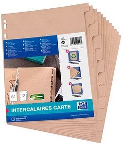 OXFORD Ordnerregister Touareg DIN A4 Vollformat blanko beige 12-teilig, 1 St.