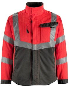 Thumbnail - MASCOT® unisex Warnjacke Oxford rot, anthrazit Größe M