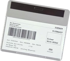 EICHNER Sichthüllen magnetisch DIN A7 quer transparent glatt, 100 St.