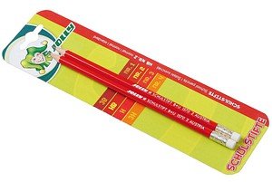 JOLLY Bleistifte HB rot mit Radierer, 2 St.