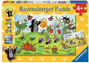 Thumbnail - Ravensburger Der kleine Maulwurf Der Maulwurf im Garten Puzzle, 2 x 24 Teile