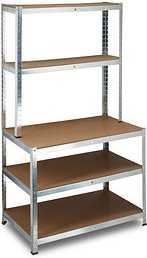 Thumbnail - relaxdays Schwerlastregal 10020719_0 grau 100,0 x 60,0 x 180,0 cm