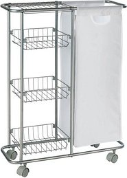 WENKO Etagenwagen Slim silber 58,0 x 20,0 x 80,0 cm