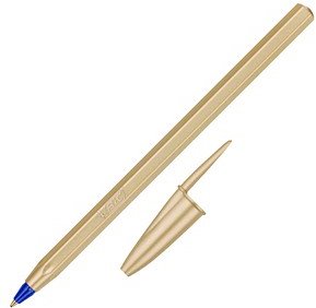 Thumbnail - BIC Kugelschreiber Cristal Glace gold, Schreibfarbe: blau, 20 St.
