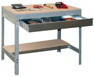 Thumbnail - Simonrack Werkbank SIMONWORK BT0 BOX grau 1 Schublade 121,0 x 76,0 x 84,2 cm