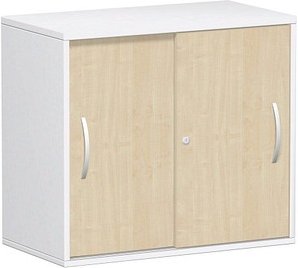 Thumbnail - geramöbel Schiebetürenschrank Flex, S-381501-AW weiß, ahorn 1 Fachboden 80,0 x 42,5 x 72,0 cm