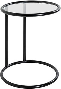 Thumbnail - HAKU Möbel Beistelltisch rund Sicherheitsglas schwarz 45,0 x 45,0 x 55,0 cm, 1 St.