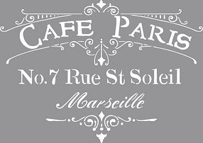 Rayher Dekor-Schablone Café Paris grau