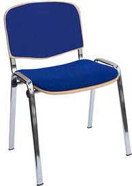 LÜLLMANN Stapelstuhl 225481 blau Stoff, 1 St.