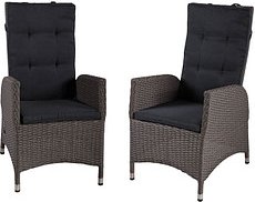 Thumbnail - Garden Pleasure Gartenstühle mit Armlehnen BRAGA braun, Metall, 2 St.