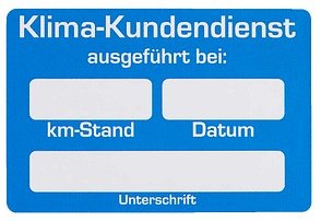 EICHNER Aufkleber Klima-Kundendienst ausgeführt bei, blau/weiß, 250 St.