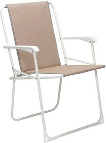 Thumbnail - BEST Klappstuhl mit Armlehnen Chiemsee beige, Metall, 1 St.