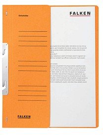 Thumbnail - FALKEN Einhakhefter Karton orange DIN A4, halber Deckel, 1 St.