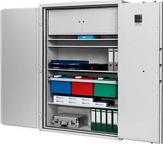 Thumbnail - ISS Sicherheitsschrank Düsseldorf Mettmann IX Sicherheitsstufe S2 nach EN14450 mit Feuerschutz lichtgrau 130,5 x 52,7 x ...