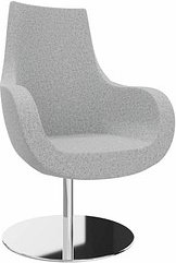 fm Besuchersessel Pirum hellgrau chrome Stoff, 1 St.