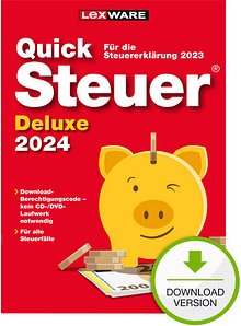 Thumbnail - LEXWARE QuickSteuer Deluxe 2024 (für das Steuerjahr 2023) Software Vollversion (Download-Link)
