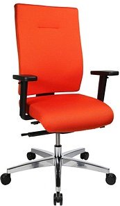 Topstar Bürostuhl Sitness 70, PS79BH W54 Stoff orange, Gestell alu