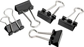 Gowi Foldbackklammern schwarz 1,9 cm, 12 St.