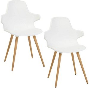 Thumbnail - Topstar Schalenstühle T2020 mit Armlehnen FZ11BUW-2 weiß Kunststoff, 2 St.