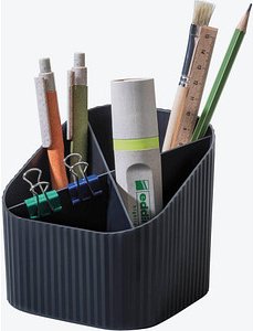 Thumbnail - HAN Stiftehalter KARMA schwarz Polystyrol 4 Fächer 11,1 x 11,1 x 10,5 cm