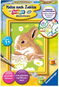 Thumbnail - Ravensburger Malen-nach-Zahlen Häschen Flecki mehrfarbig