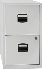 BISLEY Home PFA 2 Hängeregistraturschrank lichtgrau 2 Schubladen 41,3 x 40,0 x 67,2 cm