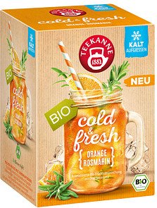 TEEKANNE cold & fresh Orange-Rosmarin Bio-Tee 15 Portionen