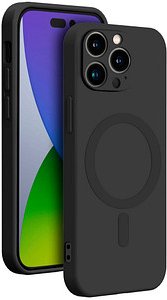 bigben Soft Case mit MagSafe Handy-Cover für Apple iPhone 14 Pro schwarz