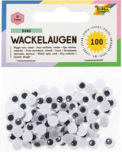 folia Wackelaugen weiß 7,0 mm Ø 7,0 mm, 100 St.