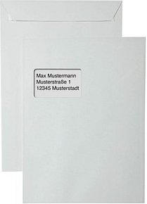 kaenguruh the world of paper Versandtaschen DIN C4 mit Fenster grau 250 St.