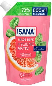 ISANA Milde Seife Hygiene Aktiv Flüssigseife Nachfüllpackung 500 ml