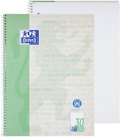 Thumbnail - OXFORD Collegeblock Recycling Lineatur 30 blanko DIN A4 ohne Rand, 1 Block