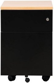 Thumbnail - Gürkan Rollcontainer schwarz 2 Auszüge 40,0 x 60,0 x 62,0 cm