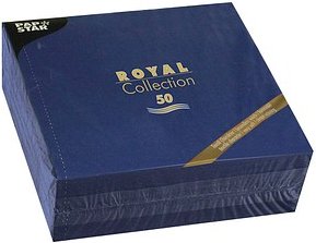 PAPSTAR Servietten dunkelblau 3-lagig 40,0 x 40,0 cm, 50 St.