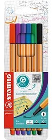 STABILO point 88 Fineliner farbsortiert 0,4 mm, 6 St.