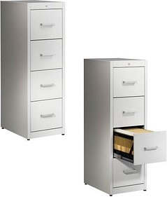 mauser client entry Hängeregistraturschrank lichtgrau 4 Schubladen 43,4 x 60,0 x 135,0 cm