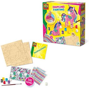 SES Creative® Diamond Painting 3D Einhörner mehrfarbig