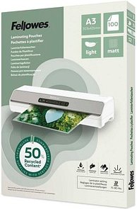 Fellowes Laminierfolien mit 50% recyceltem Anteil matt für A3 75-80 micron, 100 St.