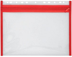 VELOFLEX Reißverschlussbeutel VELOBAG® transparent/rot 0,3 mm, 1 St.