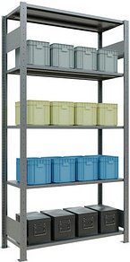 Thumbnail - SCHULTE Schwerlastregal MULTIplus 150 12740-LR silber 100,0 x 40,0 x 200,0 cm