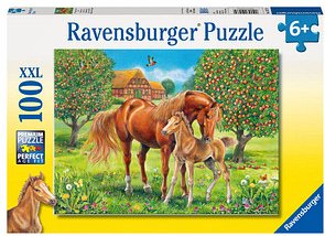 Thumbnail - Ravensburger XXL Pferdeglück auf der Wiese Puzzle, 100 Teile